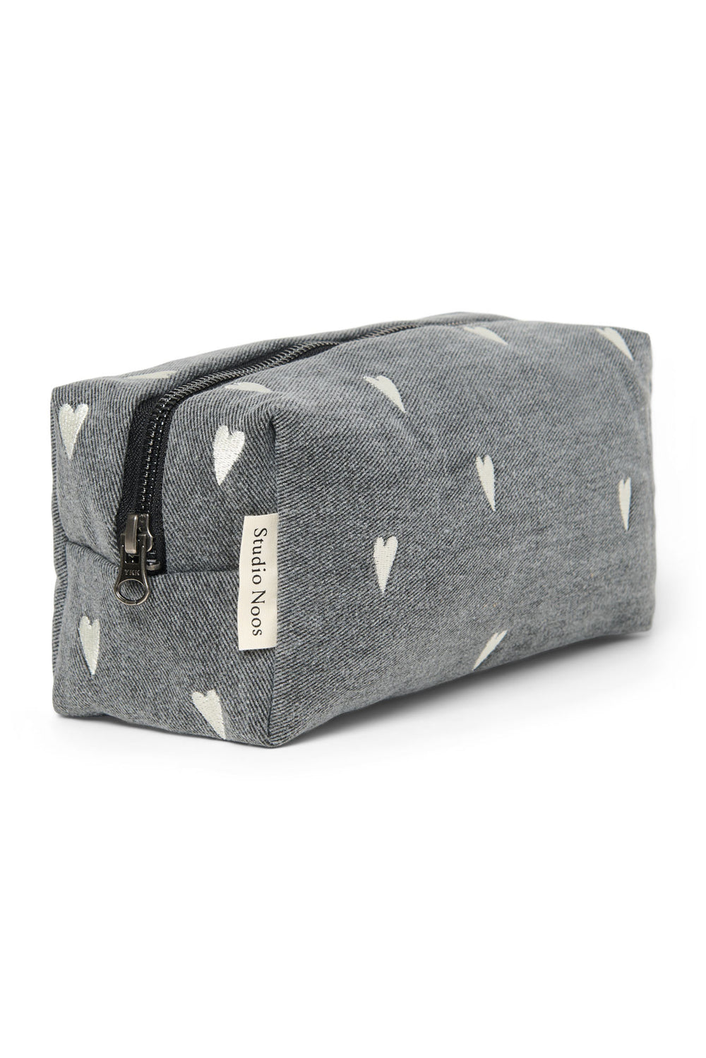 Denim-Pouch | Graue Hearts