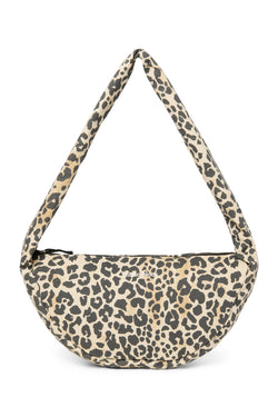 Soft Cotton Mini Cross Body Bag | Leopard