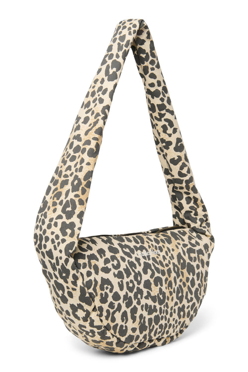 Soft Cotton Mini Cross Body Bag | Leopard