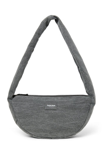 Grey Denim Mini-Umhängetasche