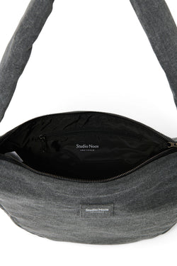 Denim Mini Cross Body Bag | Grey