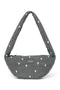 Denim Mini Cross Body Bag | Grey Hearts