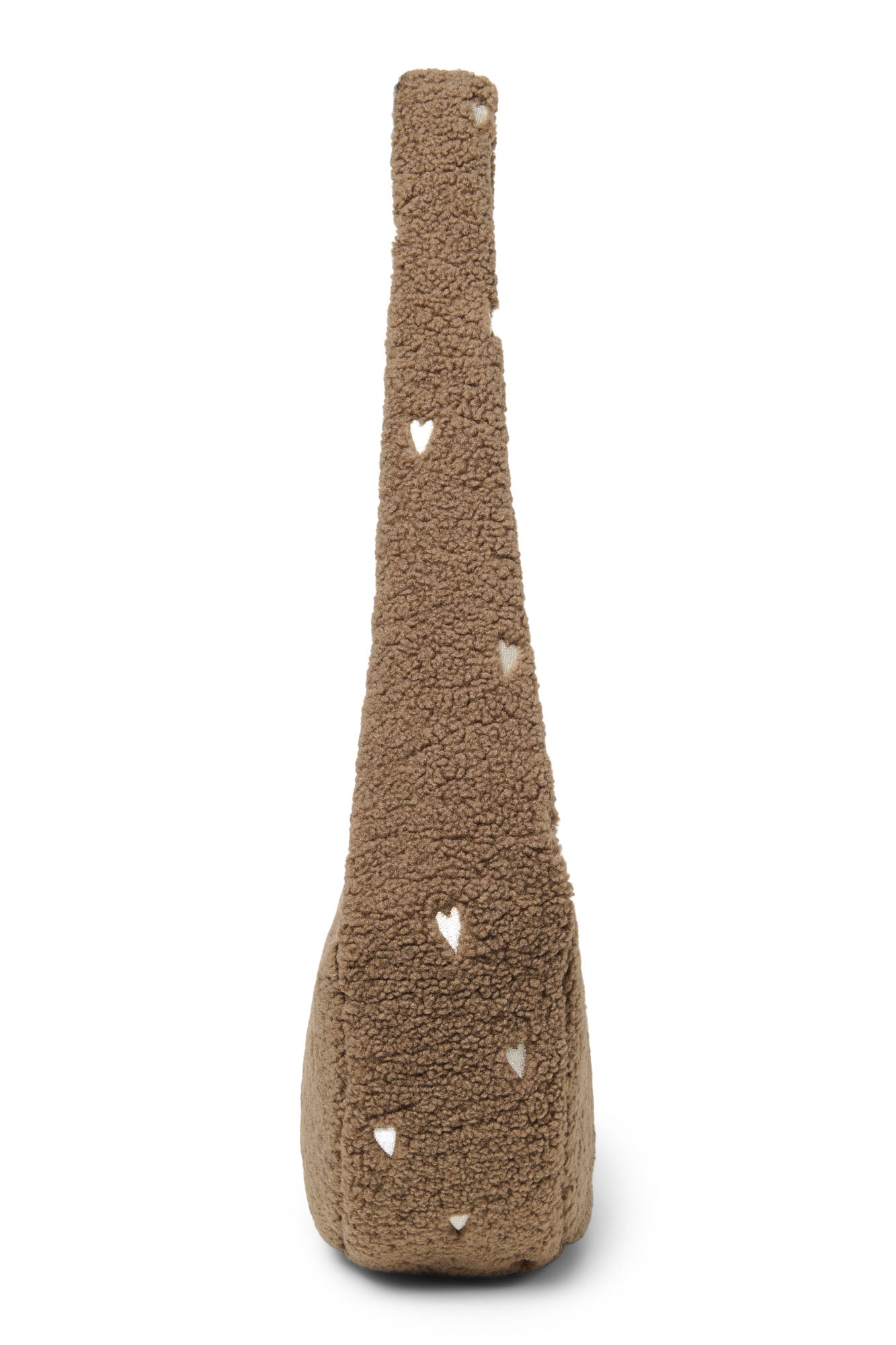 Braune Teddy Mini-Umhängetasche mit Herzen