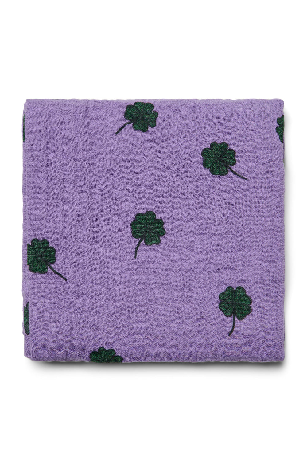 Mittlere Wickeldecke mit Lila Kleeblatt-Muster