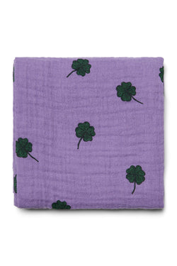 Mittlere Wickeldecke mit Lila Kleeblatt-Muster