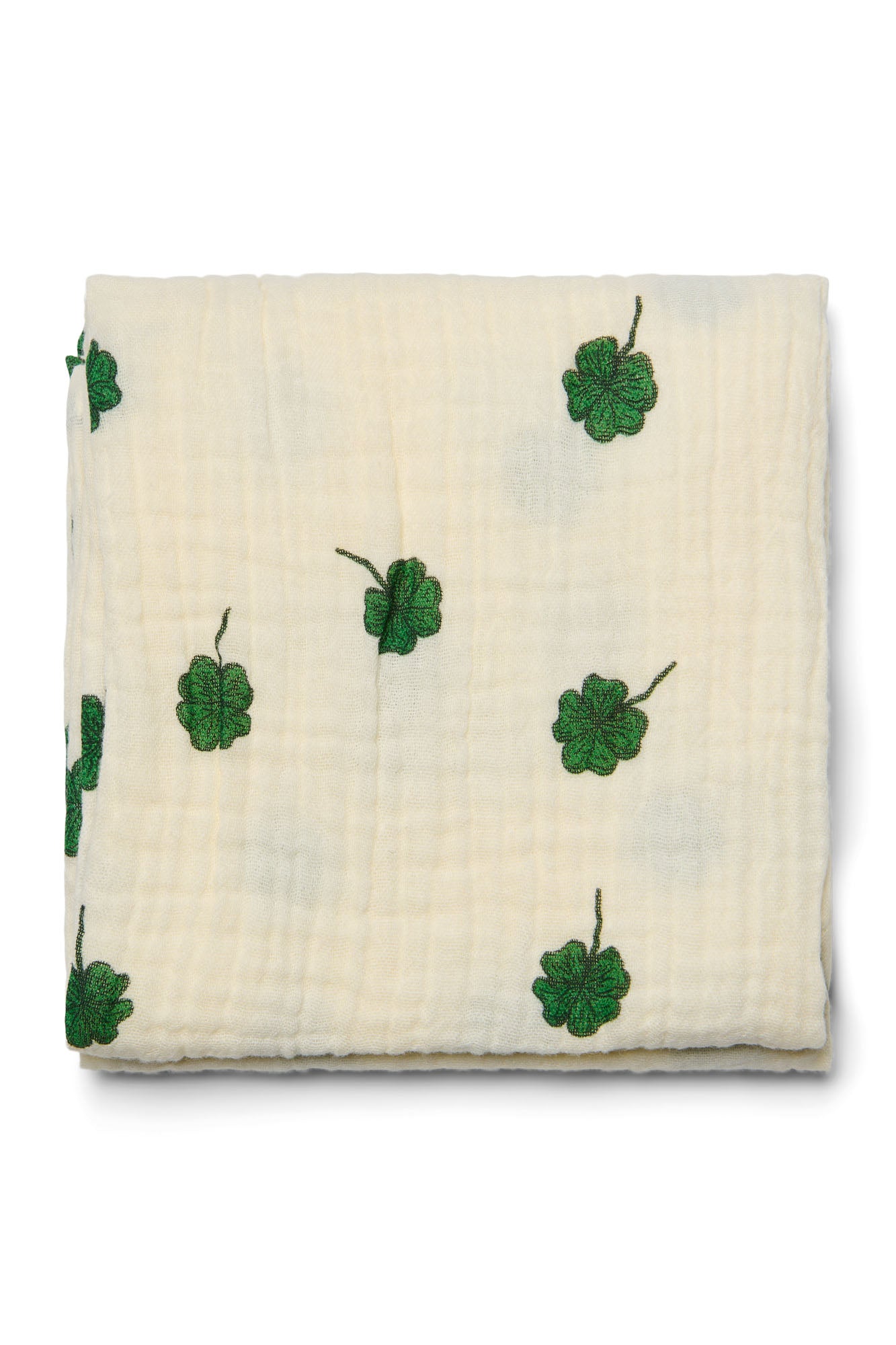 Mittlere Wickeldecke mit weißem Kleeblatt-Muster