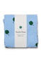 Mittlere Wickeldecke mit hellblauem Kleeblatt-Muster