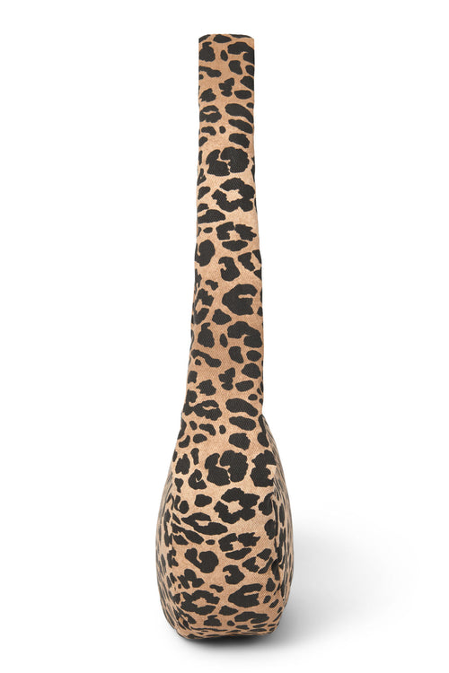 Brown Leopard Cotton Mini-Umhängetasche