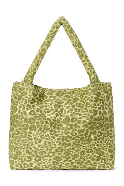 Green Leopard Cotton Mom-Bag