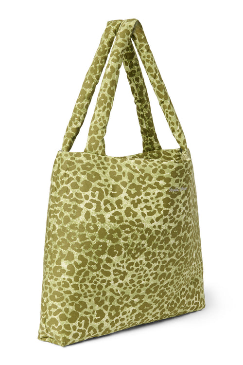 Green Leopard Cotton Mom-Bag