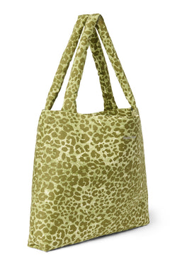 Green Leopard Cotton Mom-Bag