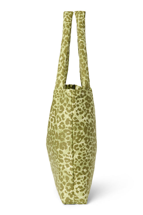 Green Leopard Cotton Mom-Bag