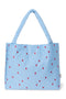 Hellblaue puffy Mom-Bag mit Herzen