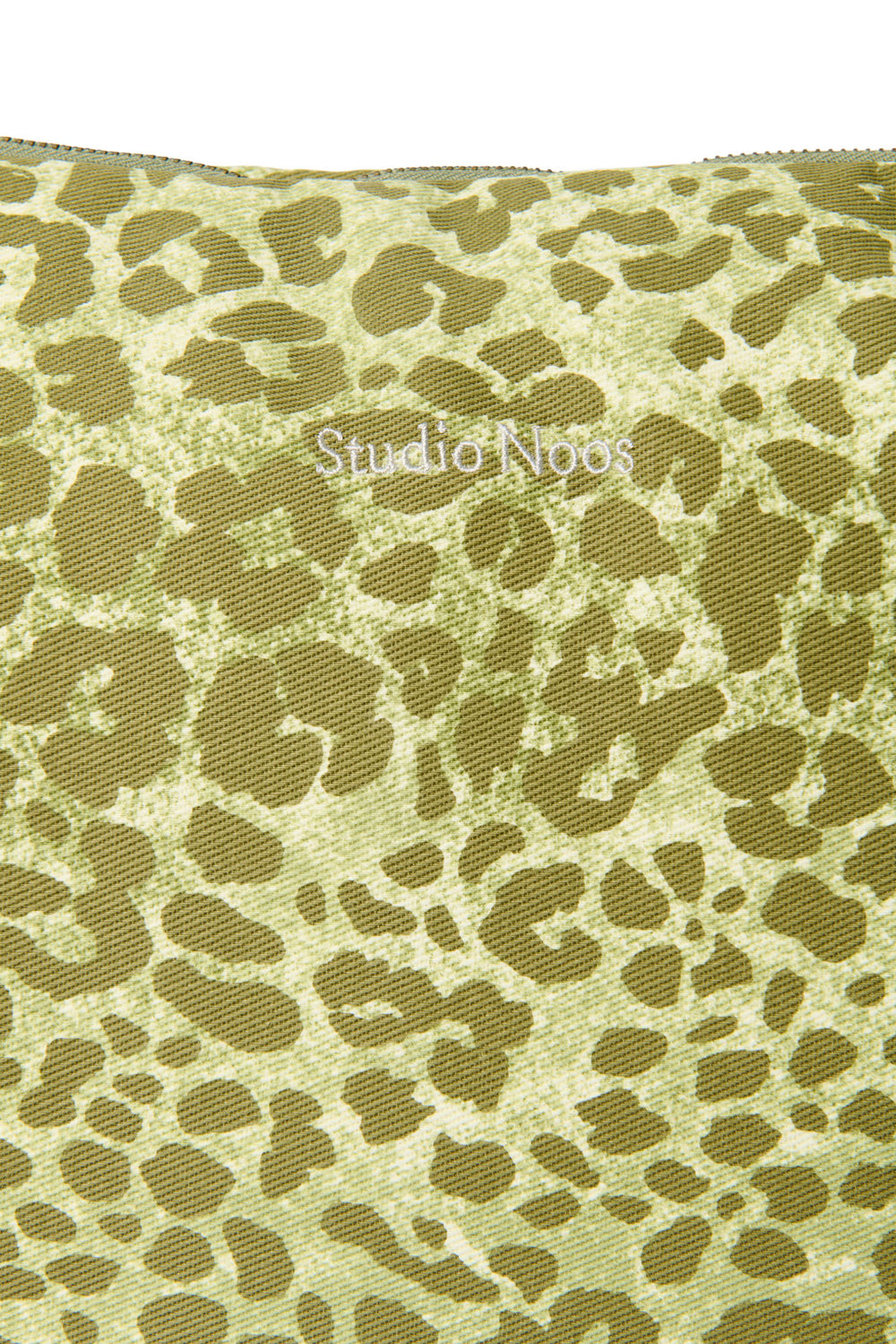 Green Leopard Cotton-Wickeltasche