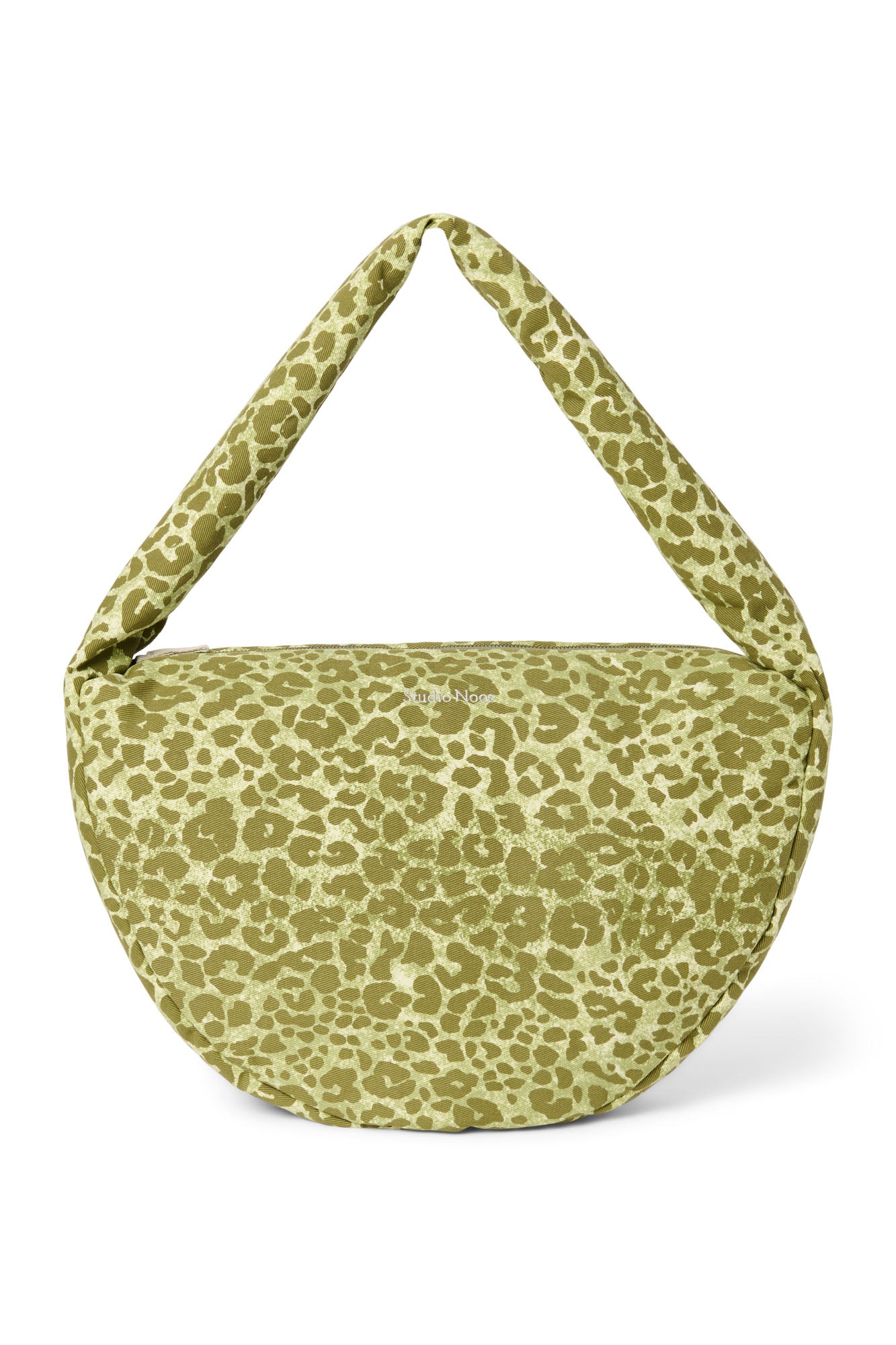 Green Leopard Cotton-Umhängetasche