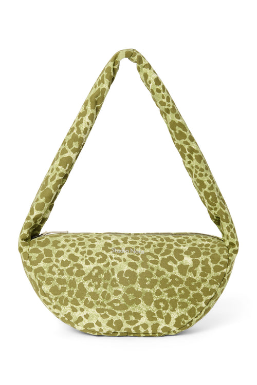 Green Leopard Cotton Mini-Umhängetasche