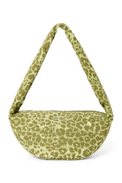 Green Leopard Cotton Mini-Umhängetasche