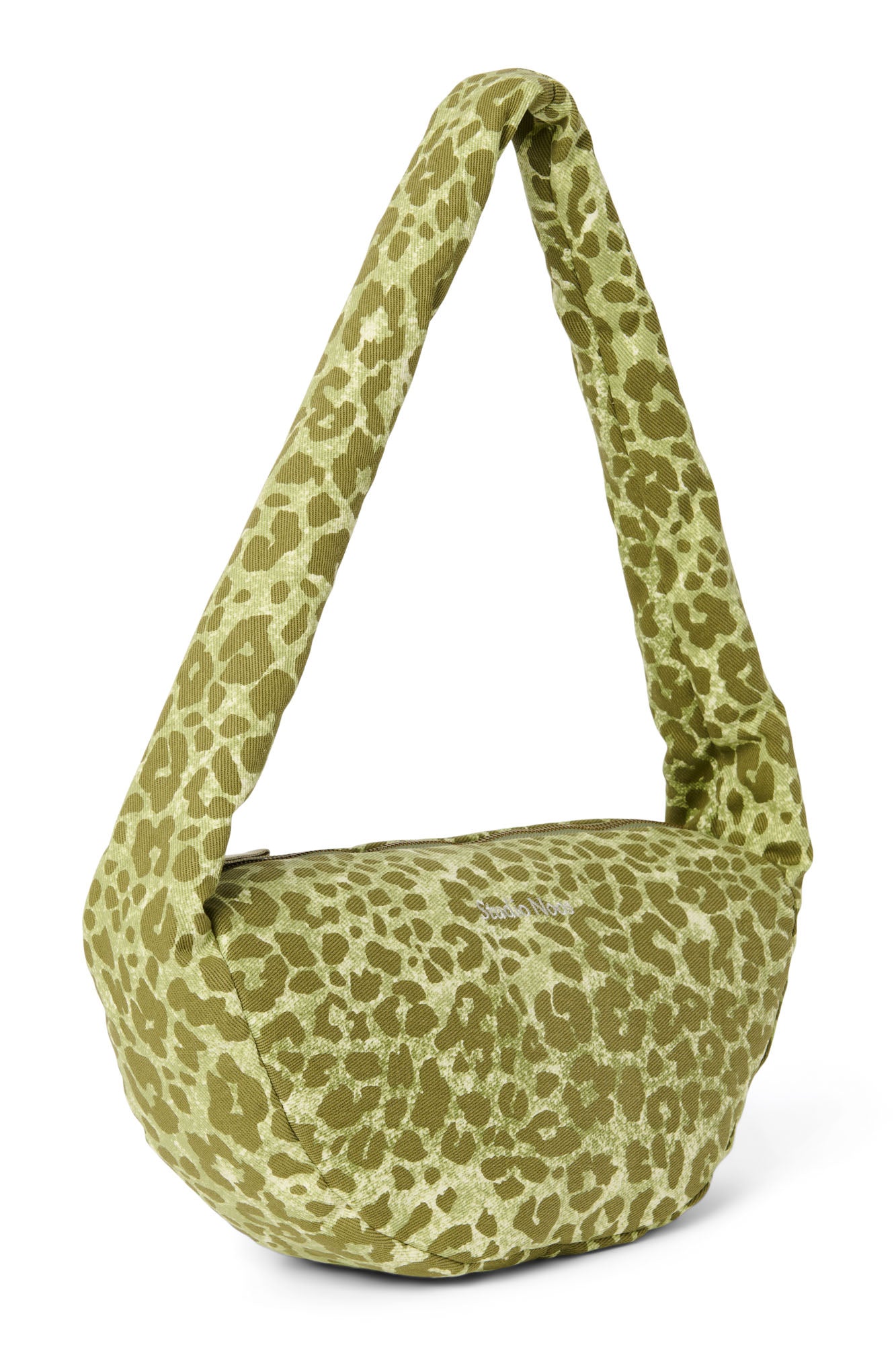 Green Leopard Cotton Mini-Umhängetasche
