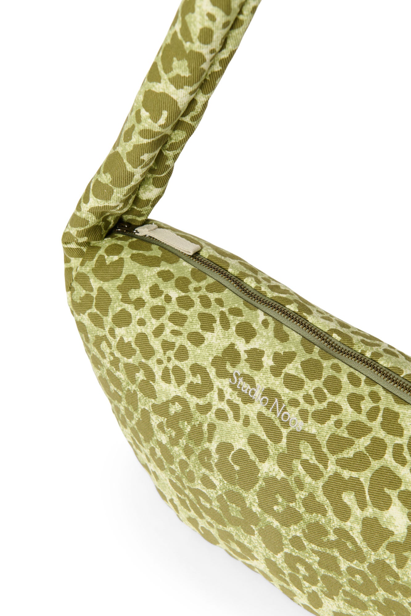 Green Leopard Cotton Mini-Umhängetasche