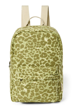 Green Leopard Cotton Midi-Rucksack
