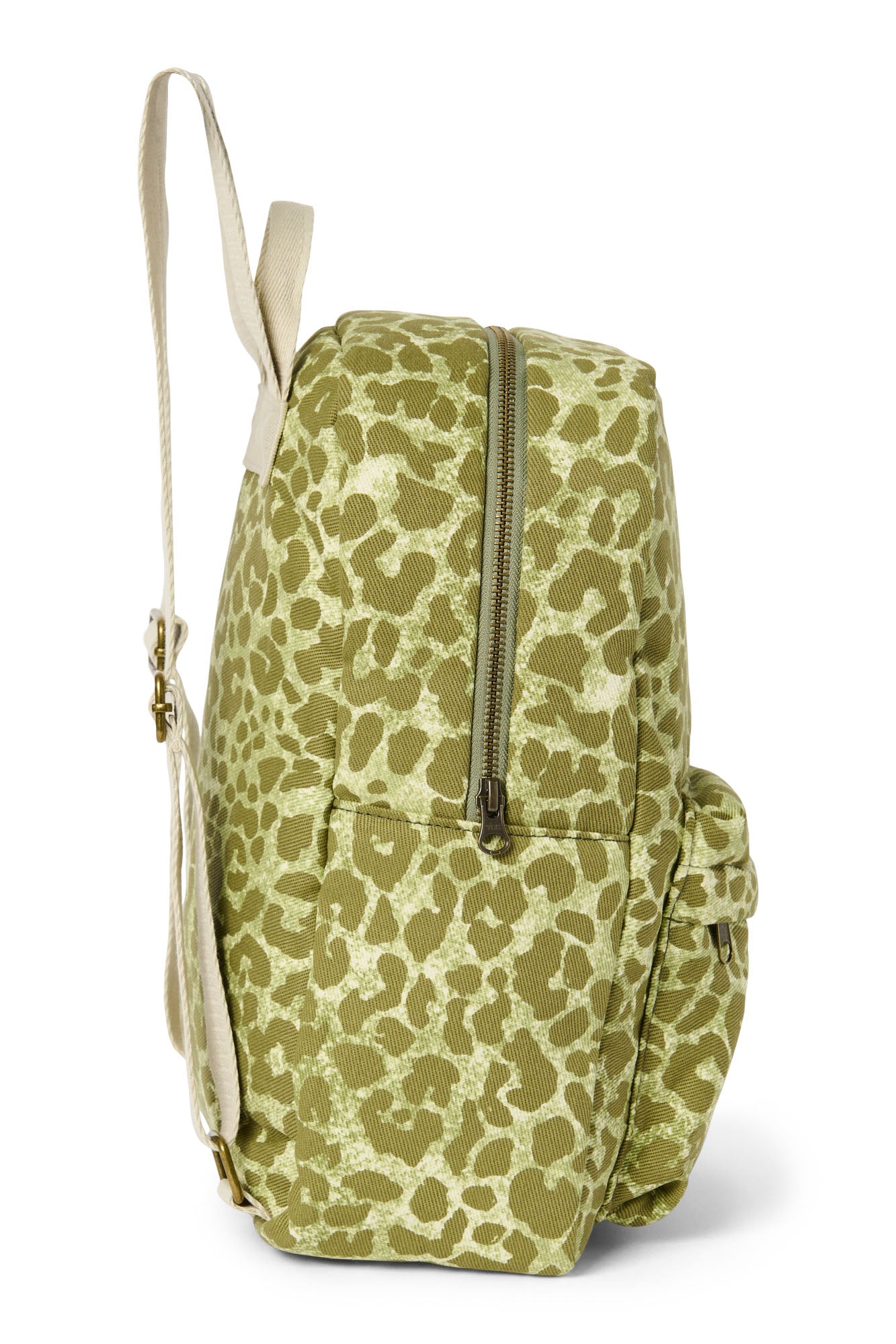 Green Leopard Cotton Midi-Rucksack