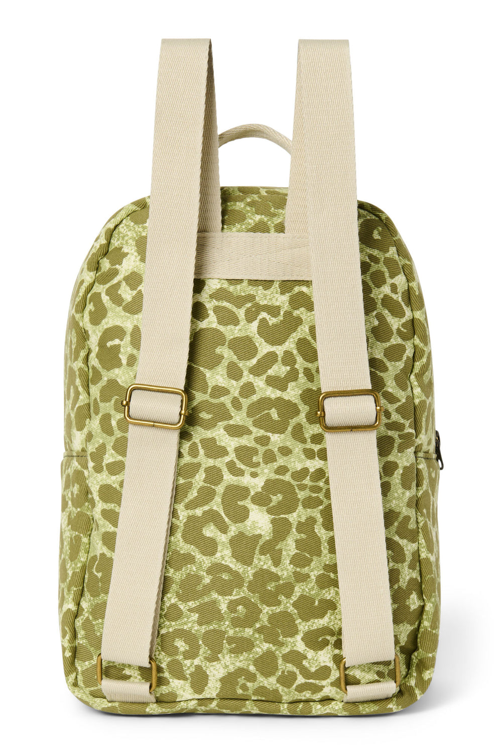 Green Leopard Cotton Midi-Rucksack