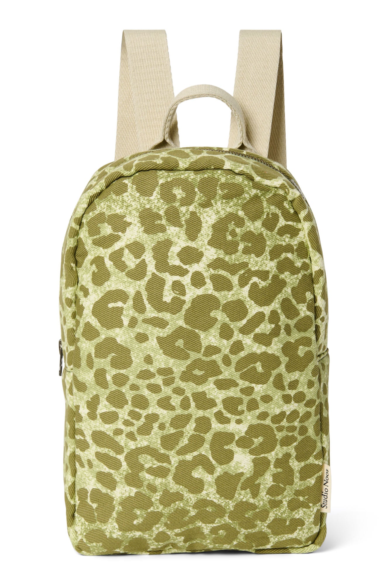 Green Leopard Cotton Mini-Rucksack
