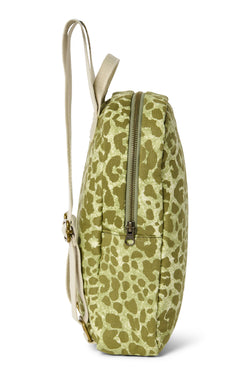 Green Leopard Cotton Mini-Rucksack