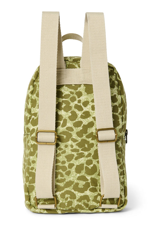 Green Leopard Cotton Mini-Rucksack