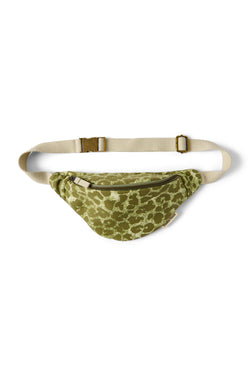 Green Leopard Cotton Mini-Gürteltasche