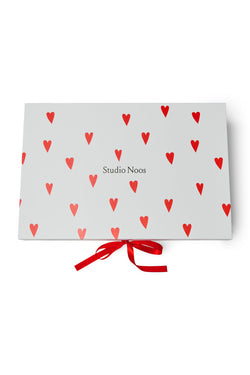 Passendes Puffy-Geschenkset | Lila Herzen