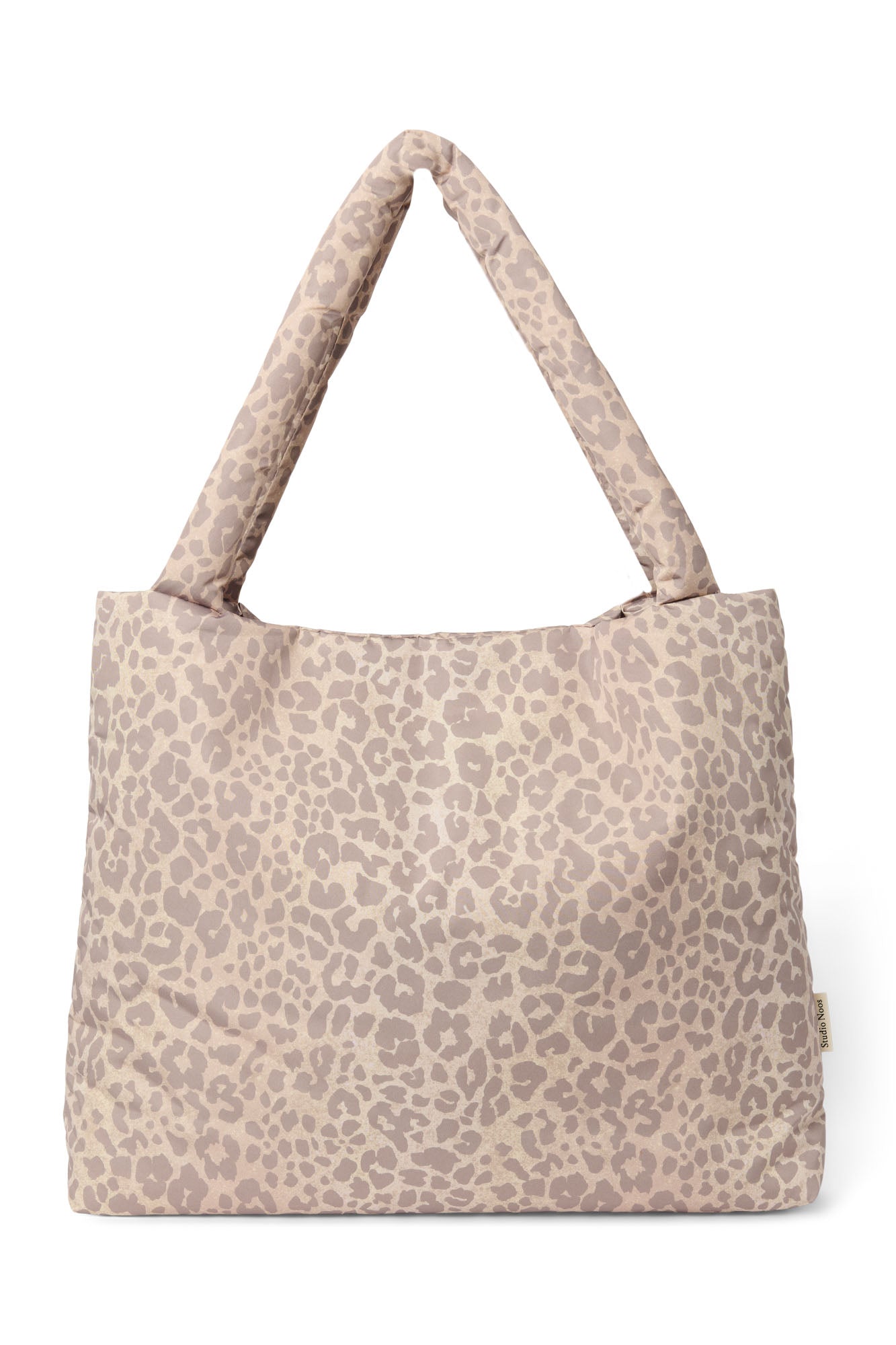 Puffy Mom-Bag | Beige Leopard