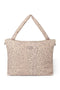 Puffy-Wickeltasche | Beige Leopard 