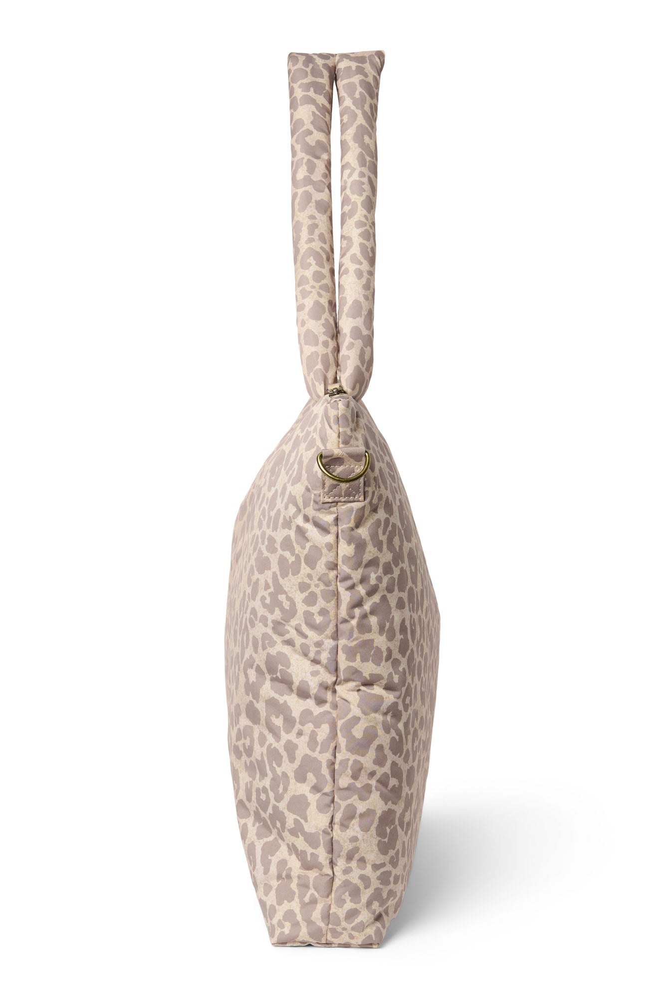 Puffy-Wickeltasche | Beige Leopard 