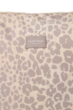 Puffy-Wickeltasche | Beige Leopard 