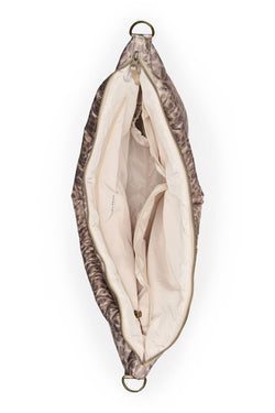 Puffy-Wickeltasche | Beige Leopard 