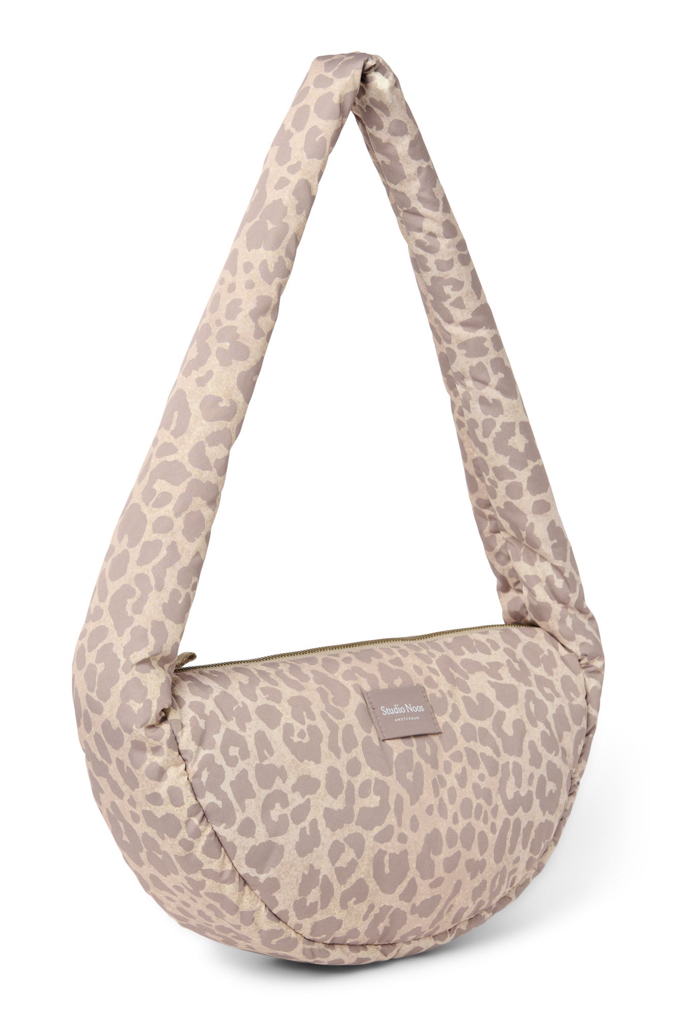 Puffy Mini-Umhängetasche | Beige Leopard