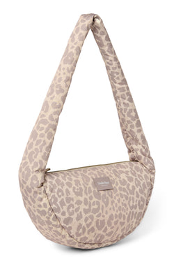 Puffy Mini-Umhängetasche | Beige Leopard