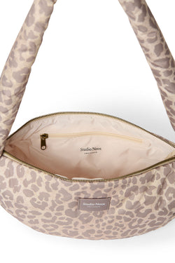 Puffy Mini-Umhängetasche | Beige Leopard