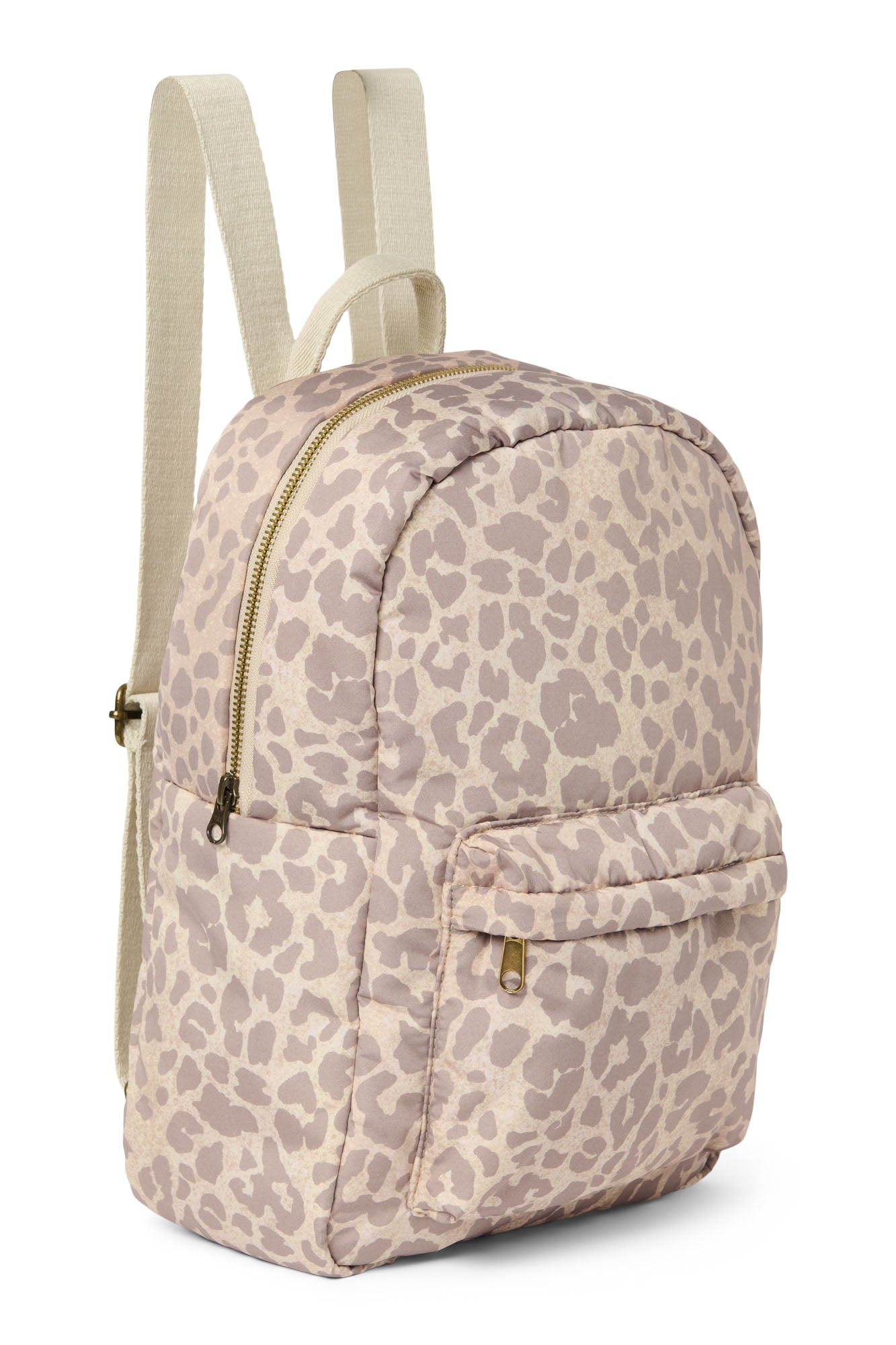 Puffy Midi-Rucksack | Beige Leopard