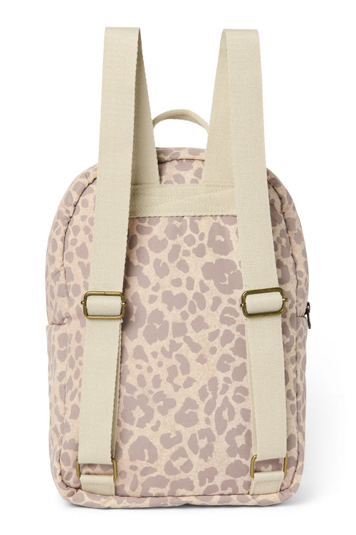 Puffy Midi-Rucksack | Beige Leopard