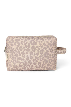 Puffy-Kosmetiktasche | Beige Leopard 