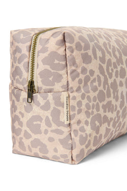 Puffy-Kosmetiktasche | Beige Leopard 