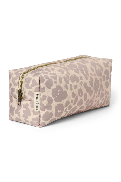 Puffy-Täschchen | Beige Leopard