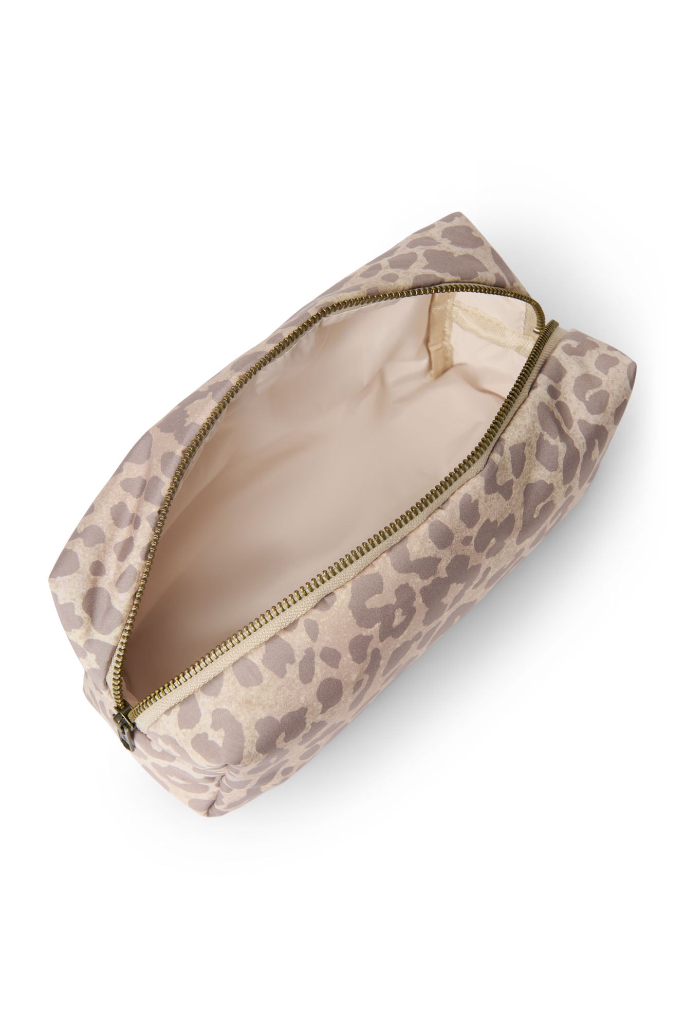 Puffy-Täschchen | Beige Leopard
