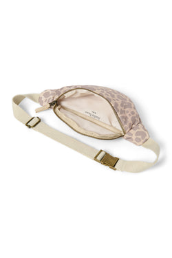 Puffy Mini-Gürteltasche  | Beige Leopard