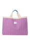 Poplin Striped Strandtasche | Rosa