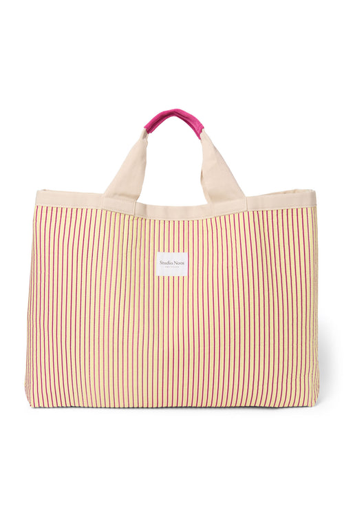 Poplin Striped Strandtasche | Gelbe