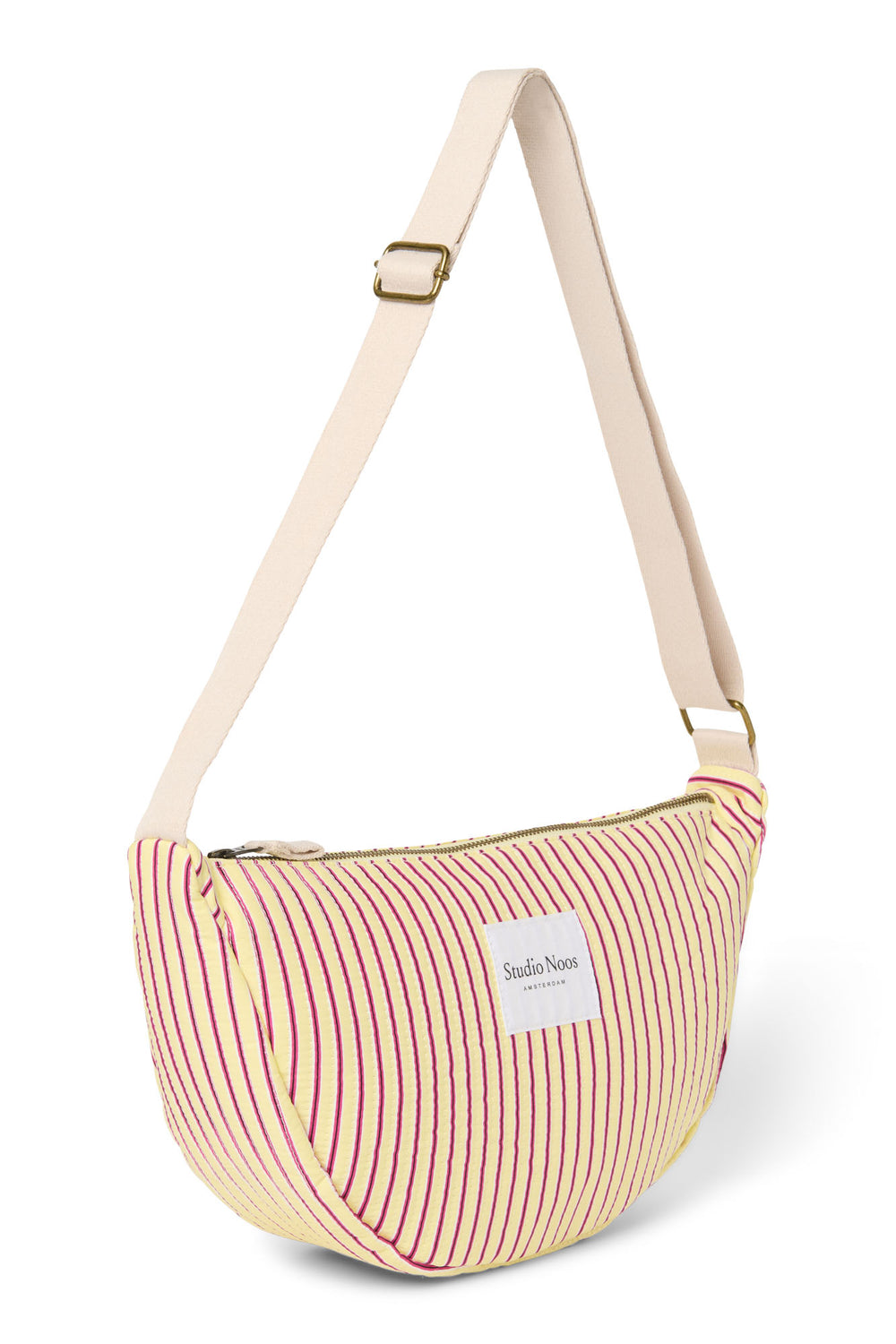 Poplin Striped Adult-Gürteltasche | Gelbe