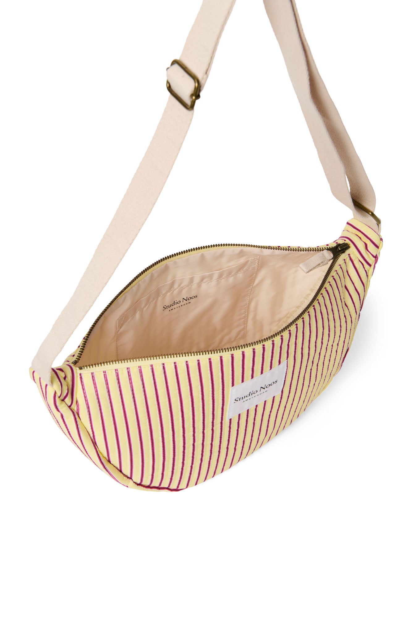 Poplin Striped Adult-Gürteltasche | Gelbe
